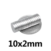 50100200pcs round powerful magnet fridge bulk sheet neodymium disc magnet 10x2mm permanent ndfeb strong magnets 102 mm