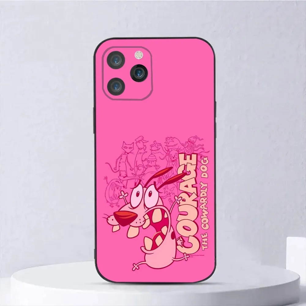 Чехол для телефона C-Courage the C-Cowardly Dog iPhone 16 15 14 13 12 11 Plus Pro Max XS X XR SE Mini 8 7 мягкий