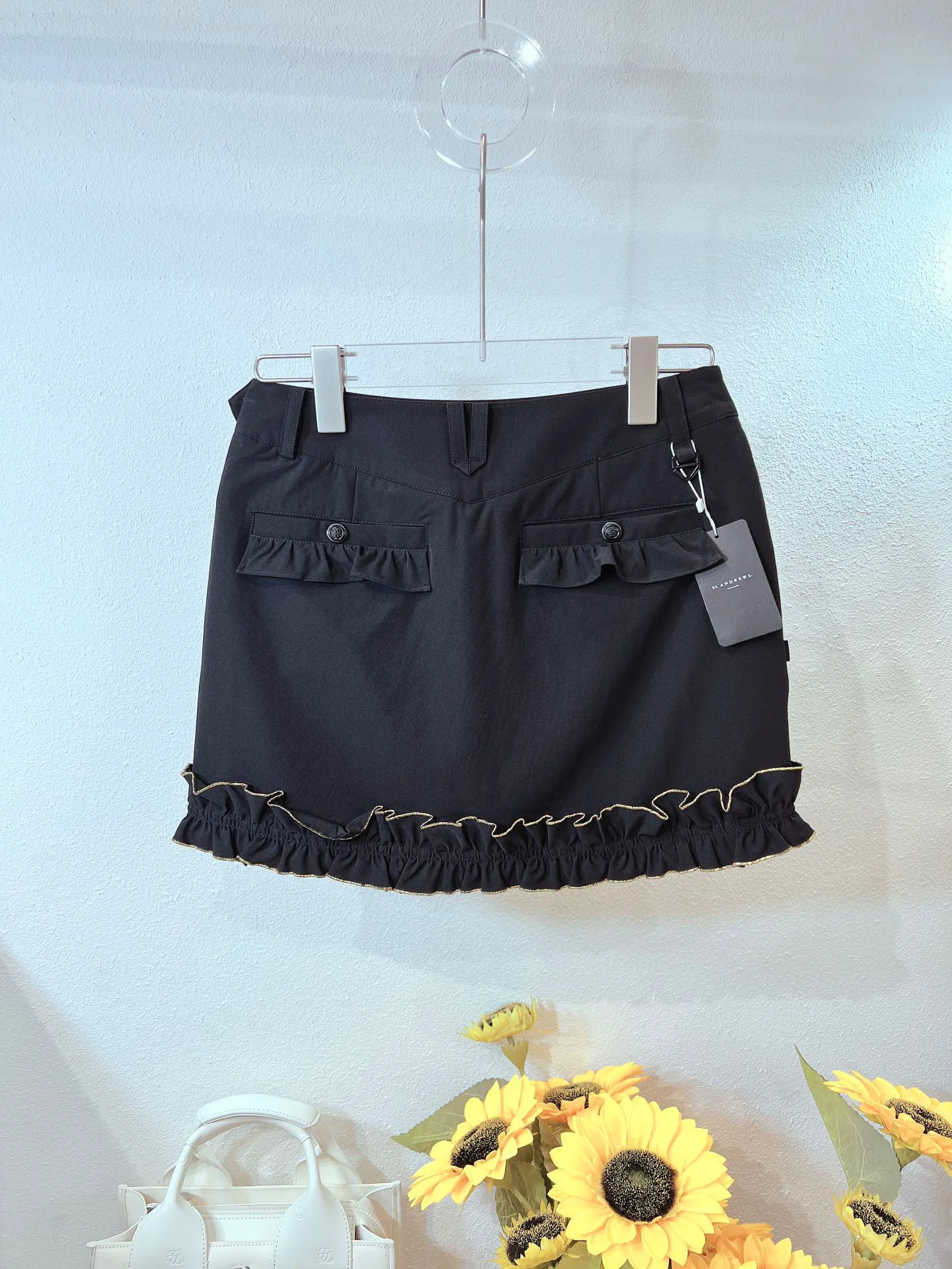 Summer new golf lady skirt golf bag buttock design gold thread lace design outdoor fashion sports leisure women