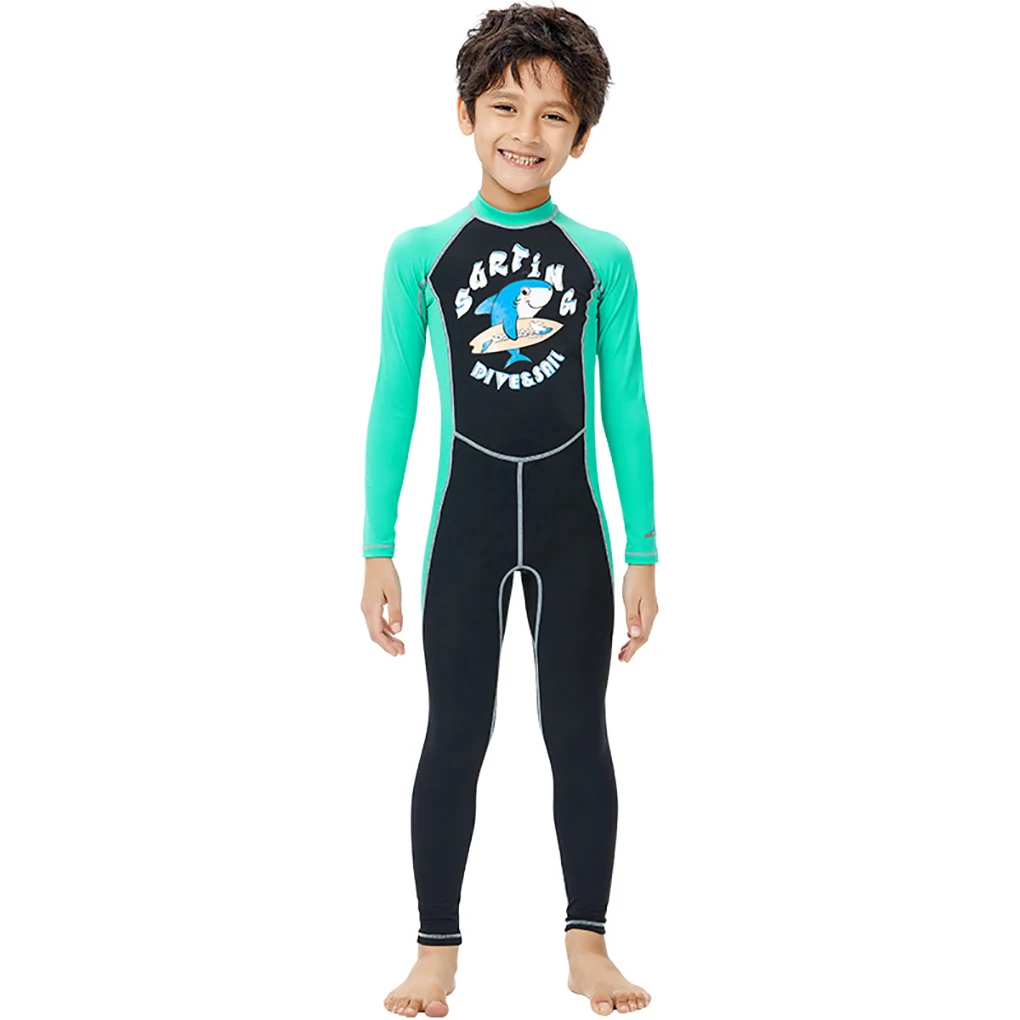 

Wetsuits Diving Suit Kids Wetsuit Long Sleeves and Pants Full body Fashionable for Snorkeling Surfing Swimming S