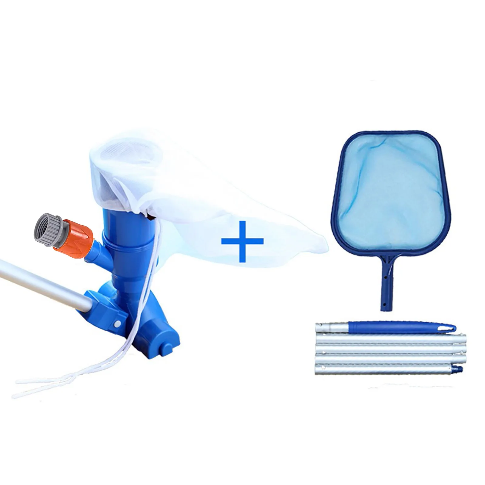 Набор инструментов для очистки бассейна пылесос с сетчатой головкой на присоске