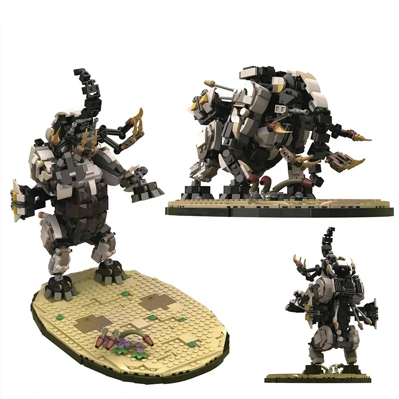 BuildMoc Horizon West Tremortusk монстр строительные блоки Zero Dawn Elephant Mecha Beast кирпичи игрушки для