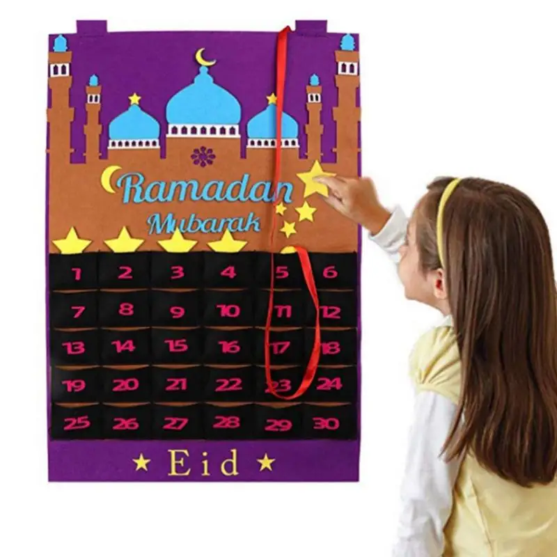 

Eid Mubarak Calendar Countdown Ramadan Calendar For Kids Creative Holiday Calendar Poster Hangings Ramadan Decorations For Home