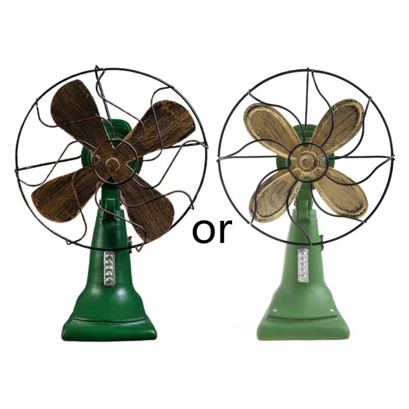 

Resin- Electric Fan Model Sculpture Rural Furnishings Ornament Display Decor-