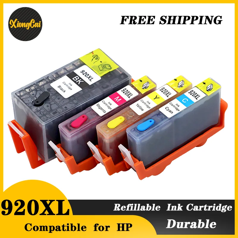 

For HP 920 refillable full ink cartridges With Chip compatible for For HP OfficeJet7500A 7000 6000W 6500A 6000 6500 Printer