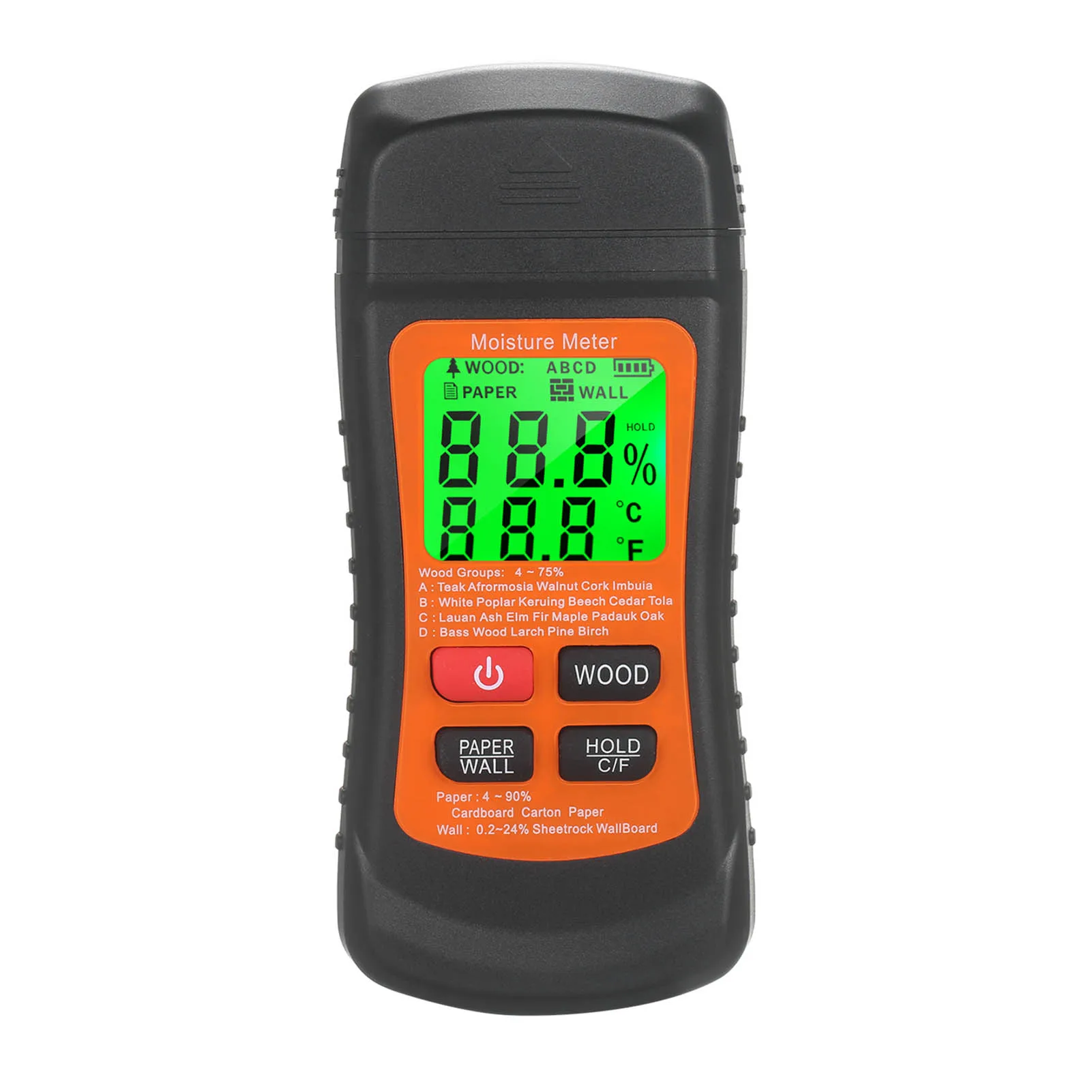 

Two Pins Type Wooden Moisture Meter 3 In 1 Moisture Humidity Tester With LCD Display Timber Dampness Detector For Accurately