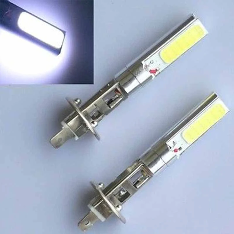 

Противотуманные ходовые огни DRL ходовая лампа 2 шт./лот белый 12 В автомобиль H1 Led 10 Вт Cob Авто дневные огни