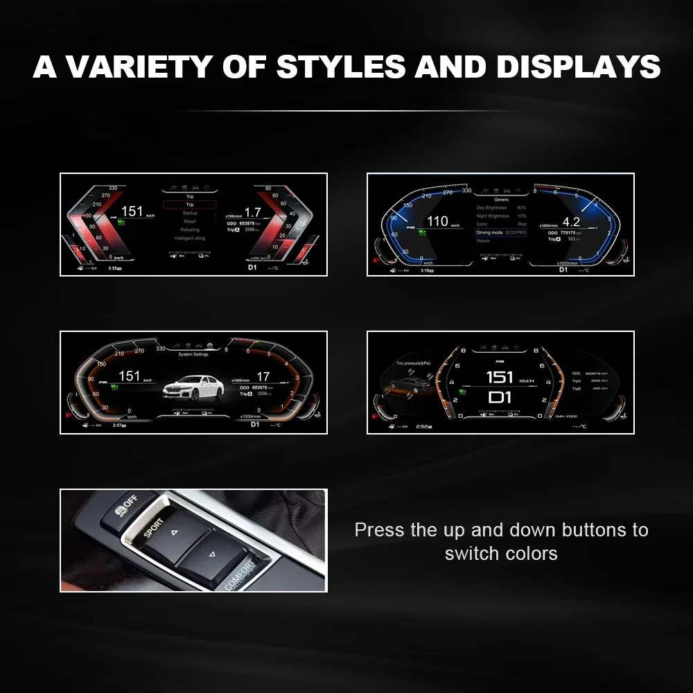 Фото Приборная панель для BMW E83 F25 F26 E70 E71 F15 E81 F20 E90 E60 F30 F32 F10 F06 E65 E84 F48 Спидометр Цифровой набор инструментов №3