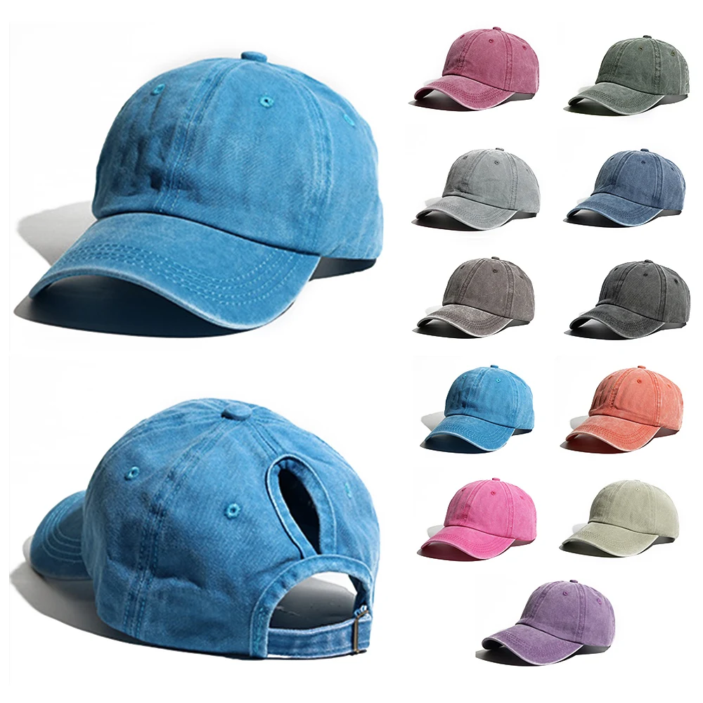 

High Ponytail Baseball Cap for Women Spring Summer Sun Hat Running Snapback Hat Messy High Bun Women's Caps Female