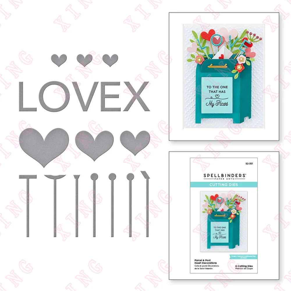 

2022 Heart Bar Round Head Pile with Pile Metal Cutting Dies Diy Scrapbook Decoration Embossing Molds Craft Knife Blade Punch Die