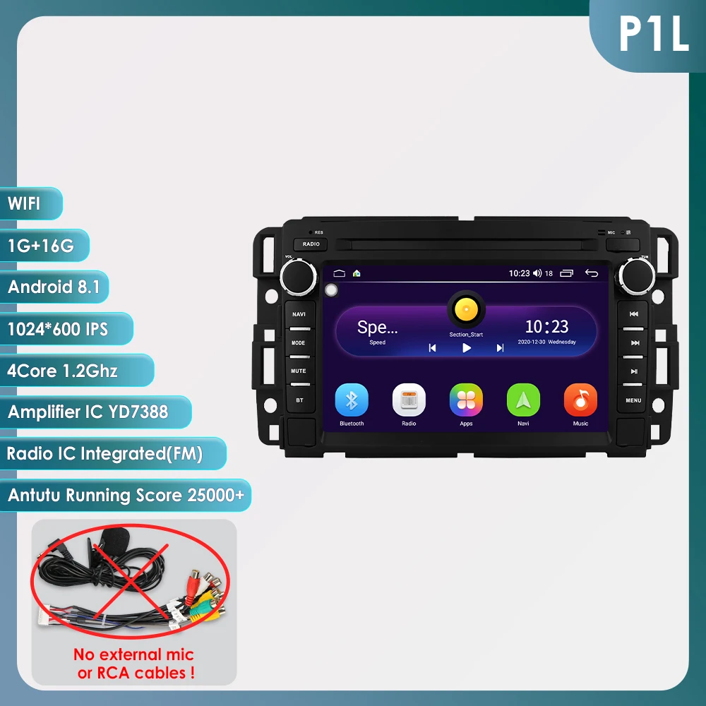 Мультимедийный плеер для Chevrolet Buick GMC Yukon Silverado Impala 2DIN Android 13 автомобильный