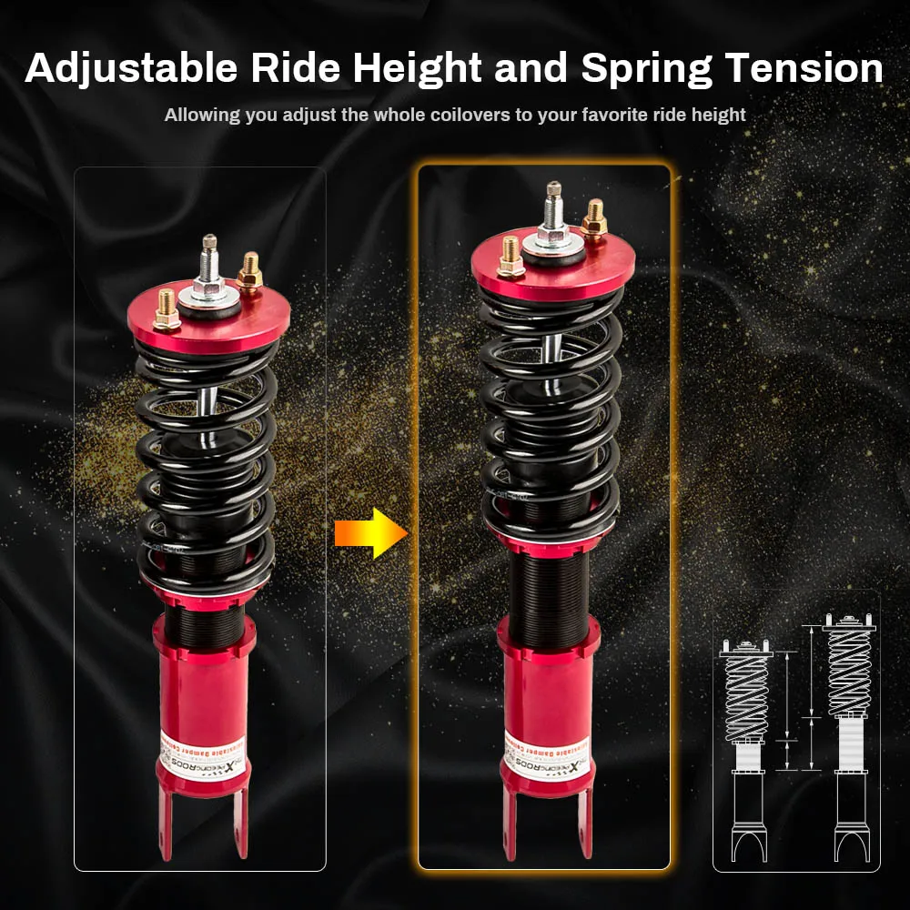 Coilover Shocks For Honda Civic EE EF EC CRX 88-91 EJ EG EH 24 Ways Street Adj. Damper for EK Del Sol 92-00 Integra 90-93 - купить по