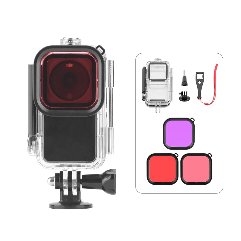 

60 м водонепроницаемый корпус для подводного погружения защитный чехол/фильтр для спортивной камеры DJI Action 2 Аксессуары Корпус
