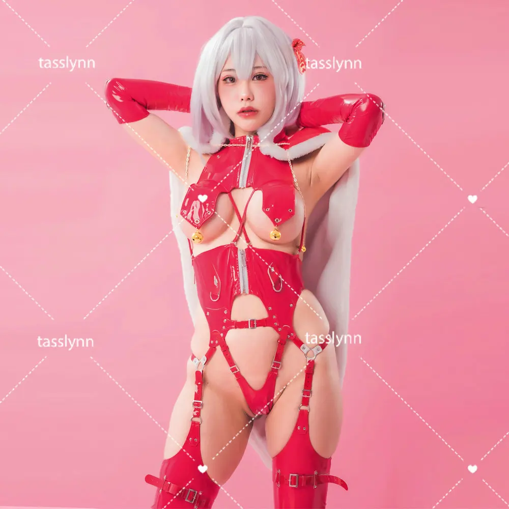 

Сексуальный Рождественский Аниме Костюм Санта Клауса из японской и Южной Кореи для косплея на Хэллоуин красный лакированный кожаный новог...