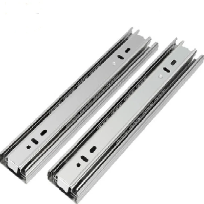 

3 Section Folding Push To Open Drawer Slide Rail Keyboard Tray Cabinet Furniture Sliders Mute