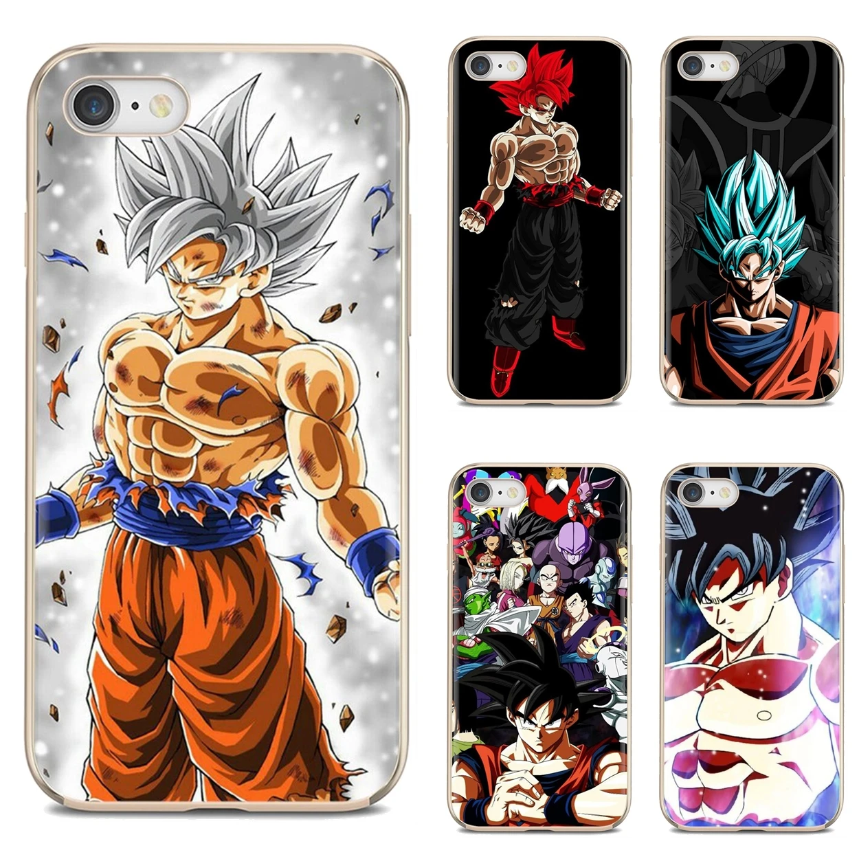 

For iPhone 10 11 12 13 Mini Pro 4S 5S SE 5C 6 6S 7 8 X XR XS Plus Max 2020 Soft Shell Case Dragon Ball Super Saiyan Goku