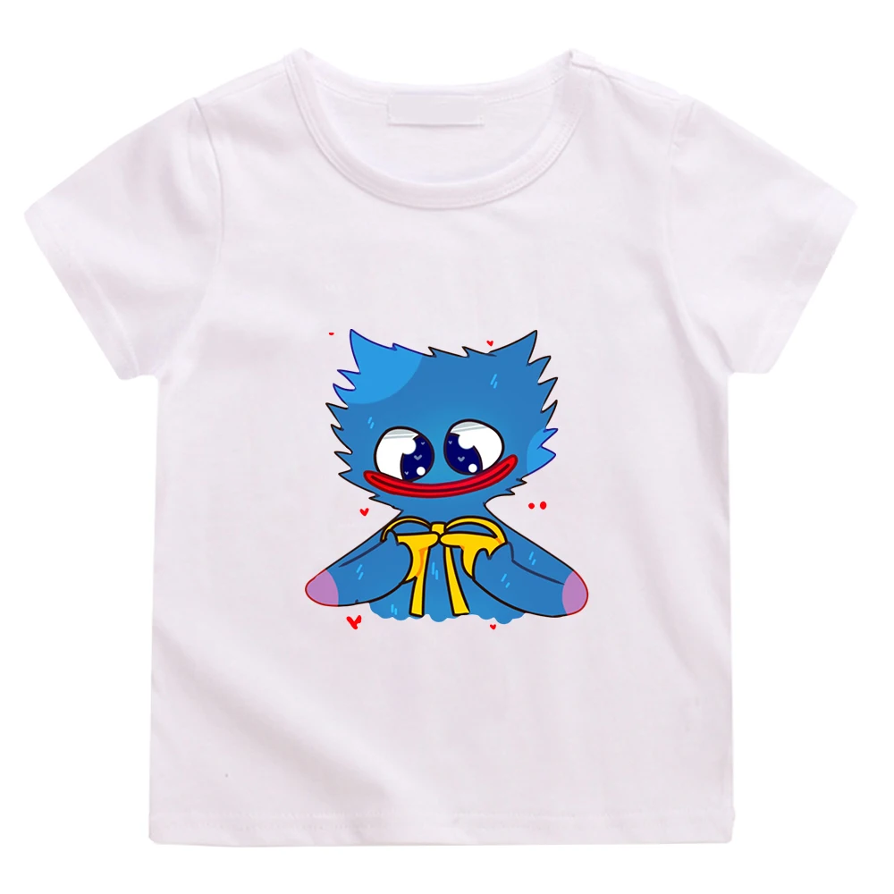 

Game Tees Shirts Poppy Playtime T Shirt Harajuku Graphic Huggy Wuggy T-Shirt Boys Tshirt Cartoon Girls Tops 100% Cotton Clothes