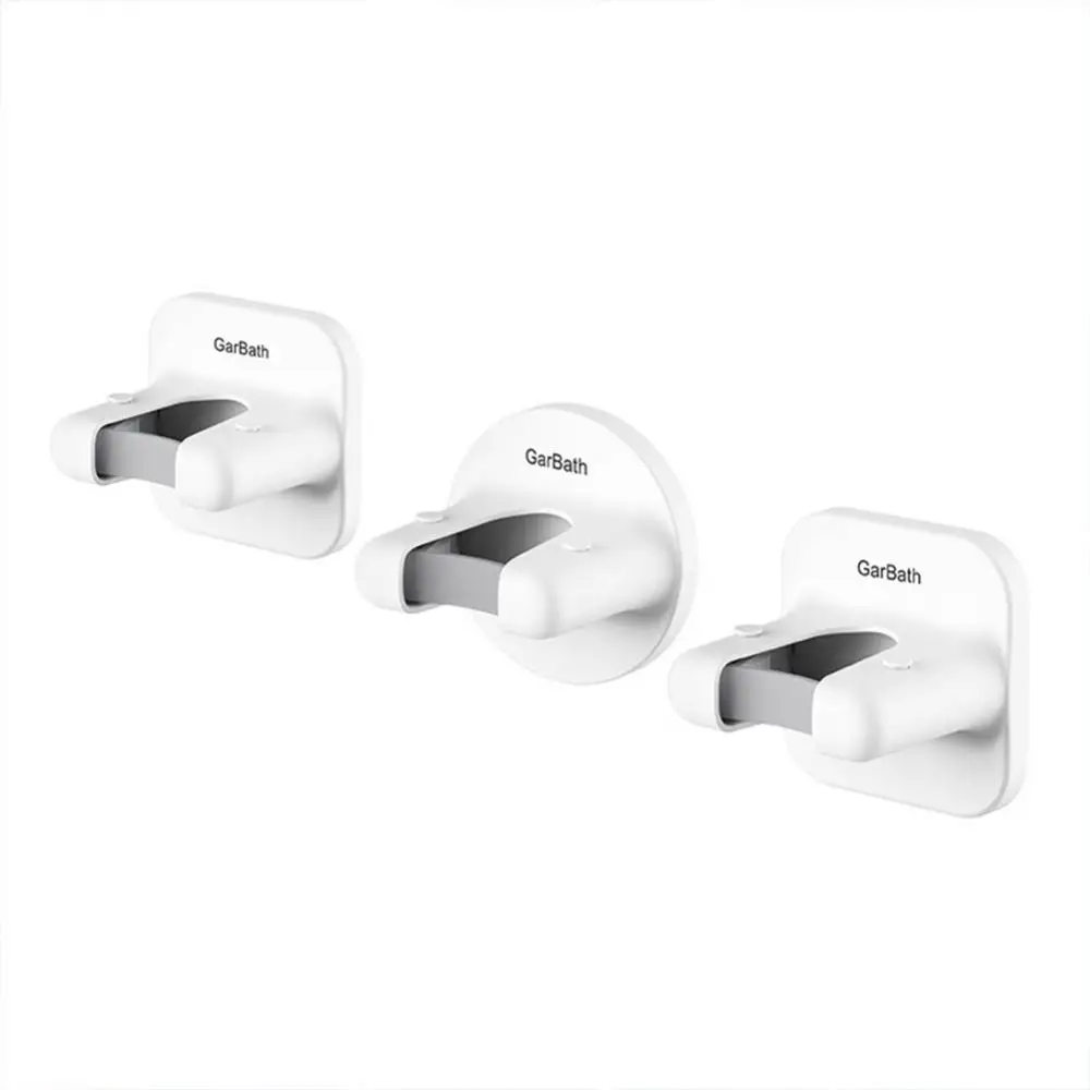 

Traceless hook mop rack Toilet hole free mop hook Wall mounted broom holder mop holder Organization Bathroom Storage Shelves