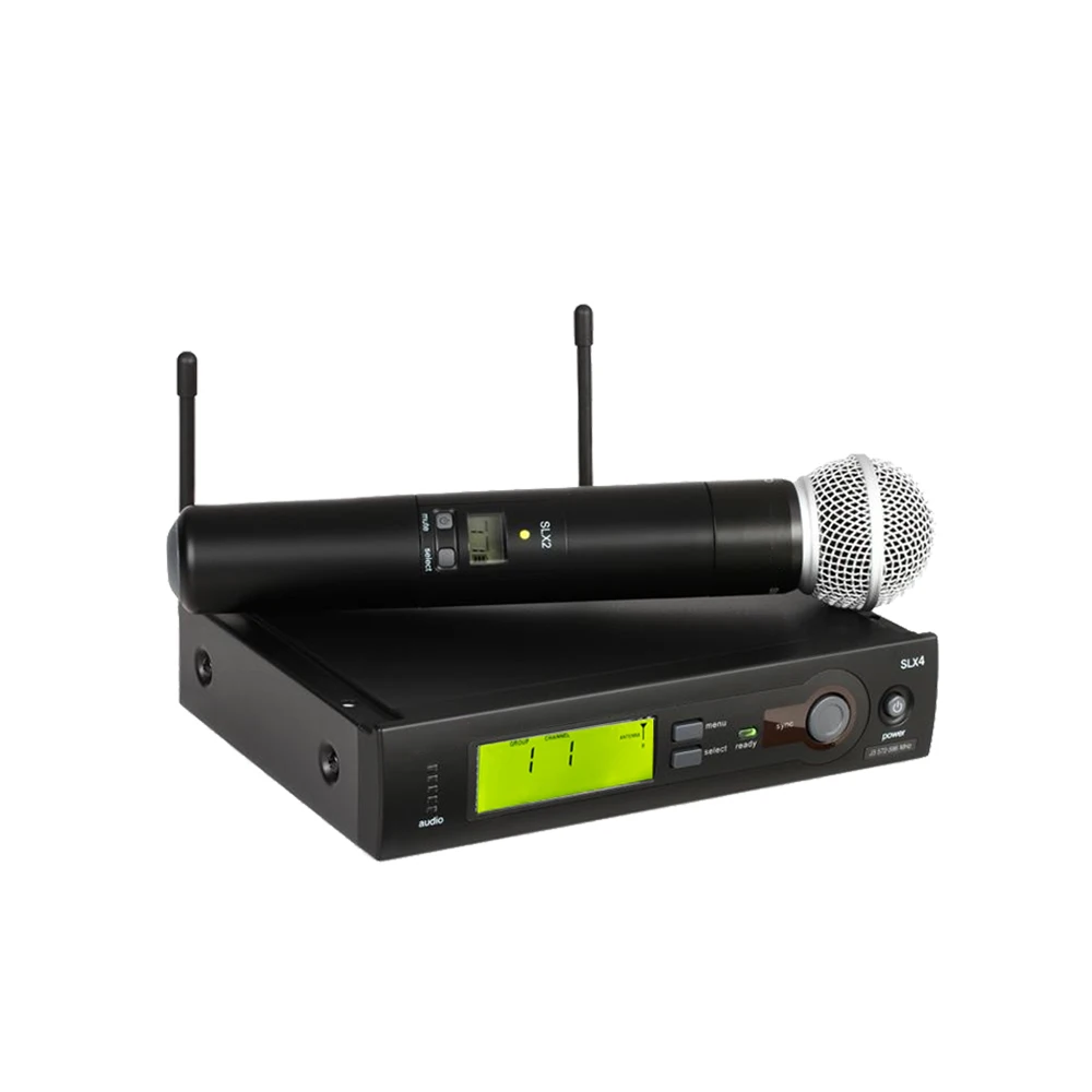 SLX4 SLX24 BETA58 SM58 Professional Wireless UHF Handheld Headworn Lavalier Microphone Mic System for Shure Stage Performance images - 6