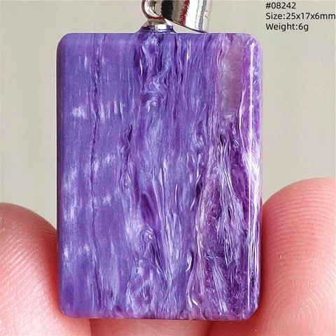 Серебряный кулон из чароита MUKO GEMS фиолетовый