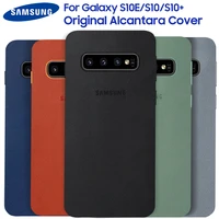 samsung original suede leather fitted protector case for samsung galaxy s10 plus s10e s10 x official phone cover