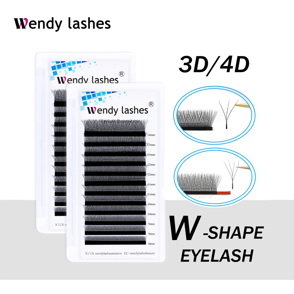 

W Shape Lashes Extension 3D Premade Volume Fan Fake Eyelashes Makeup Supplies Wendy High Quality Natural Look Lash Extensions