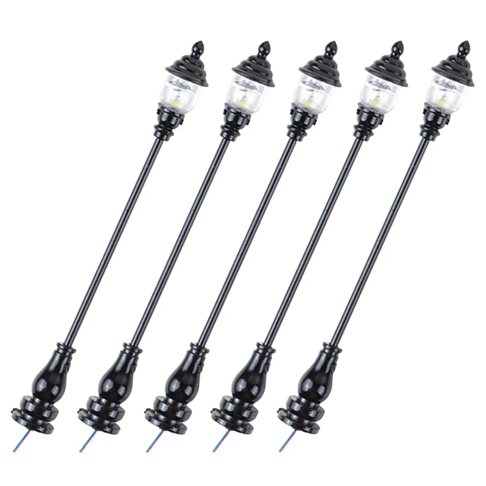 

Lamp Street Mini Miniature Model Light Posttrain Decor Lantern Lights Railway Pathway Landscape Table Garden Village Lamps