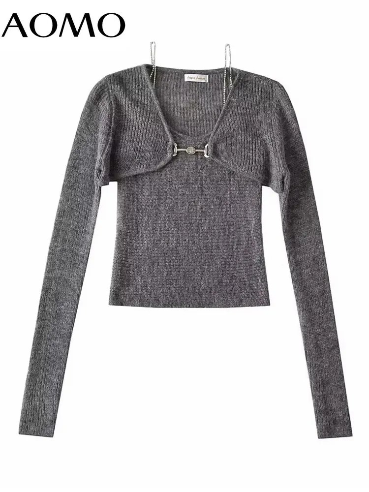 

Женский трикотажный кардиган с длинным рукавом