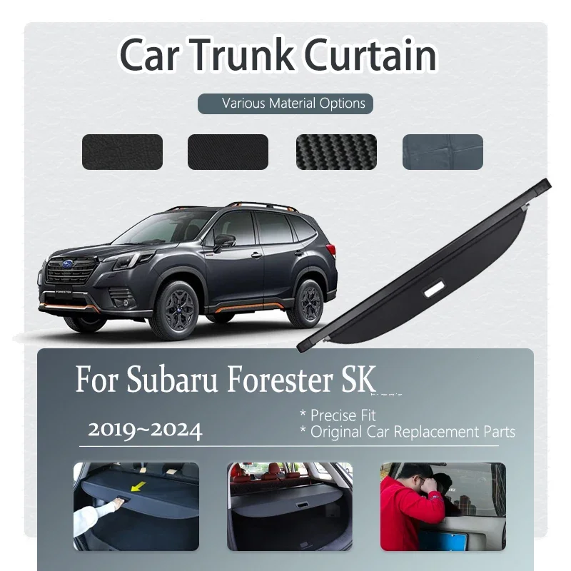 Багажник автомобиля багажник занавеска для Subaru Forester SK 2019 ~ 2024 выдвижной