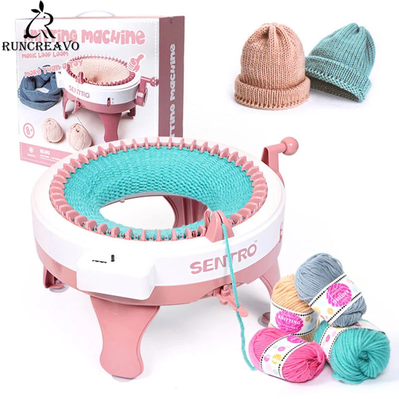 

48 игл ручная вязка машина Сделай Сам цилиндрический шерстяной ткацкий станок ручная вязка шарф свитер шляпа носки для взрослых детей ручна...