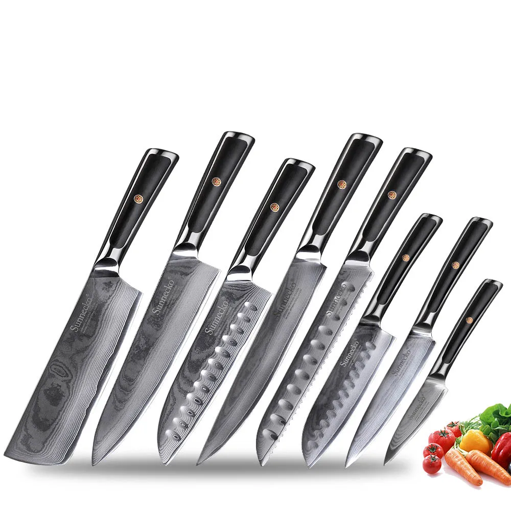 

Elite Chef's Knives High Carbon 73 Layers Damascus Steel Vegetables Slicer Sharp Meat Sushi Sashimi Slicing Kitchen Knife Cut