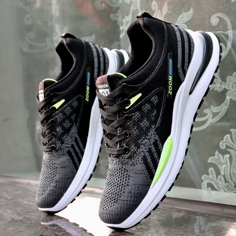 Mens Air Cushion Breathable Mesh Running Shoes Men Outdoor Sports Athletic Sneakers Work Out
