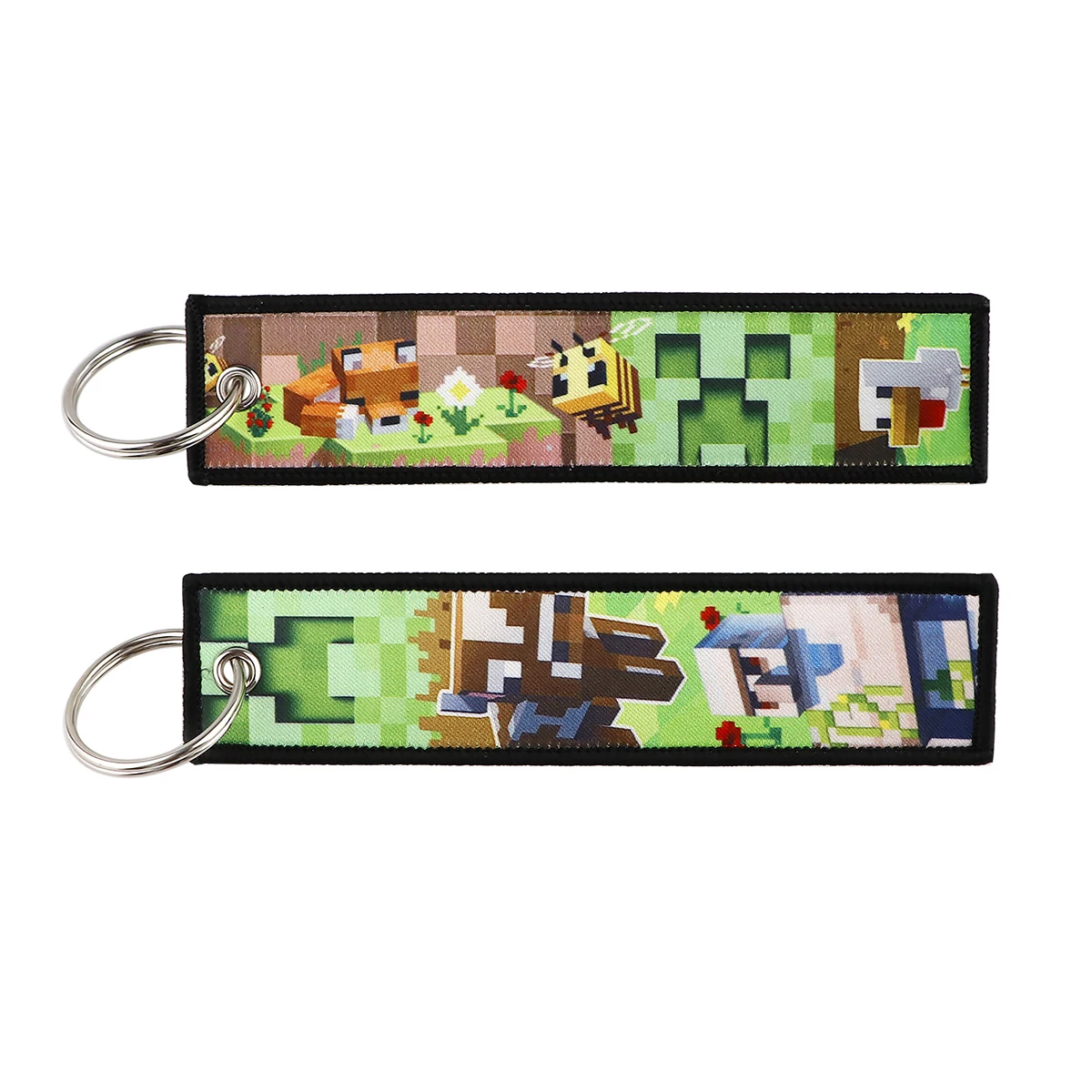 

Double-sides Embroidered Cartoon Keys Tag Keychains for Women Keyring American Anime Car Keys Fashion Jewelry Accessories Gifts