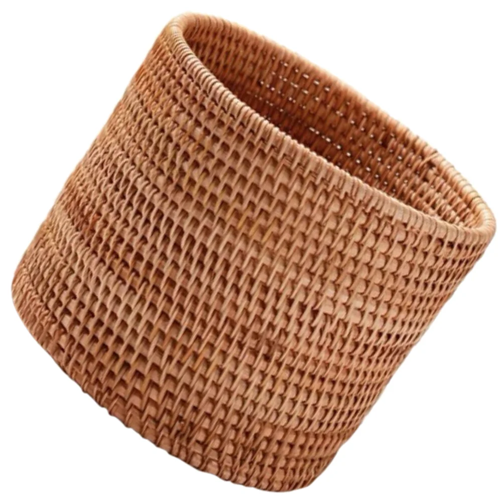 

Rattan Woven Basket Desktop Finishing Basket Natural Sundries Storage Basket