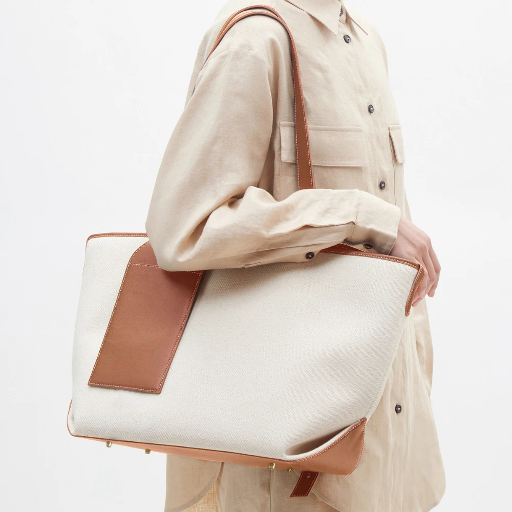 

Canvas Tote Bags for Women Luxury Design Handbags Fashion Simple Large Capacity Shoulder Underarms Bag Travel Ear Pocket Design