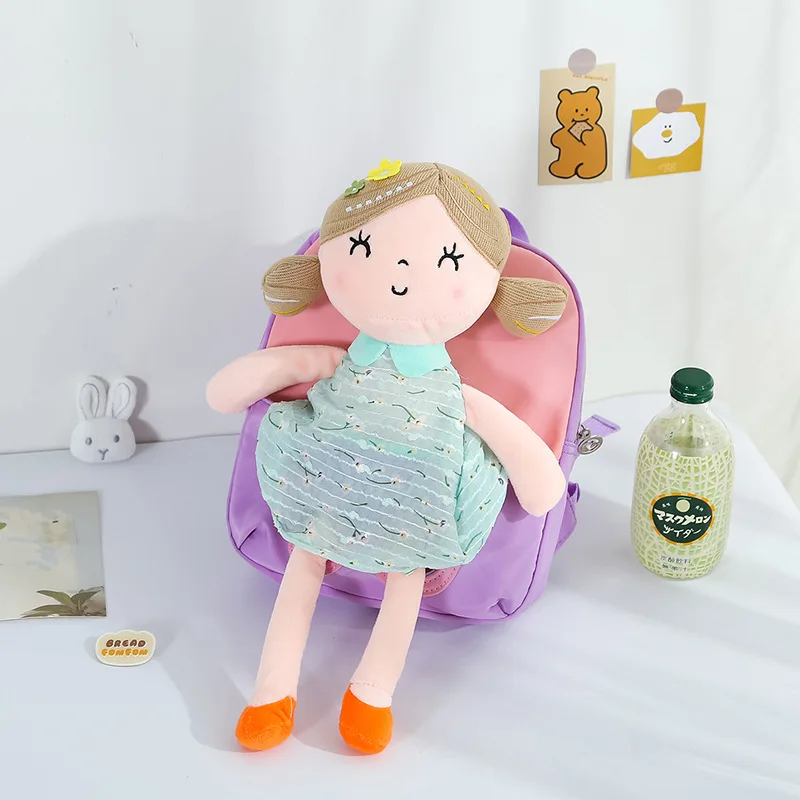 Cartoon Cute Doll backpacks for children Waterproof kids backpack Small Kindergarten school bags Plush toy mochila infantil