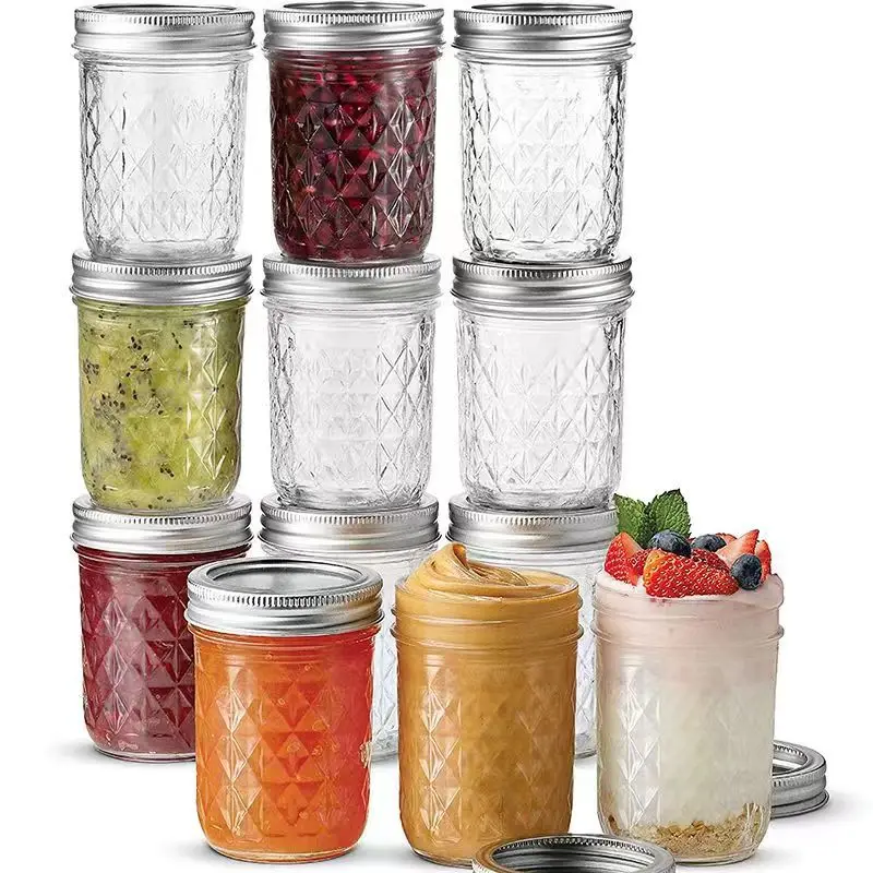 

Canning Mason Jars,Glass Canning Jars with Airtight Lids,Storage Containers with Wide Mouth,for Spice,Candy,Cookie Jam,Honey Jar