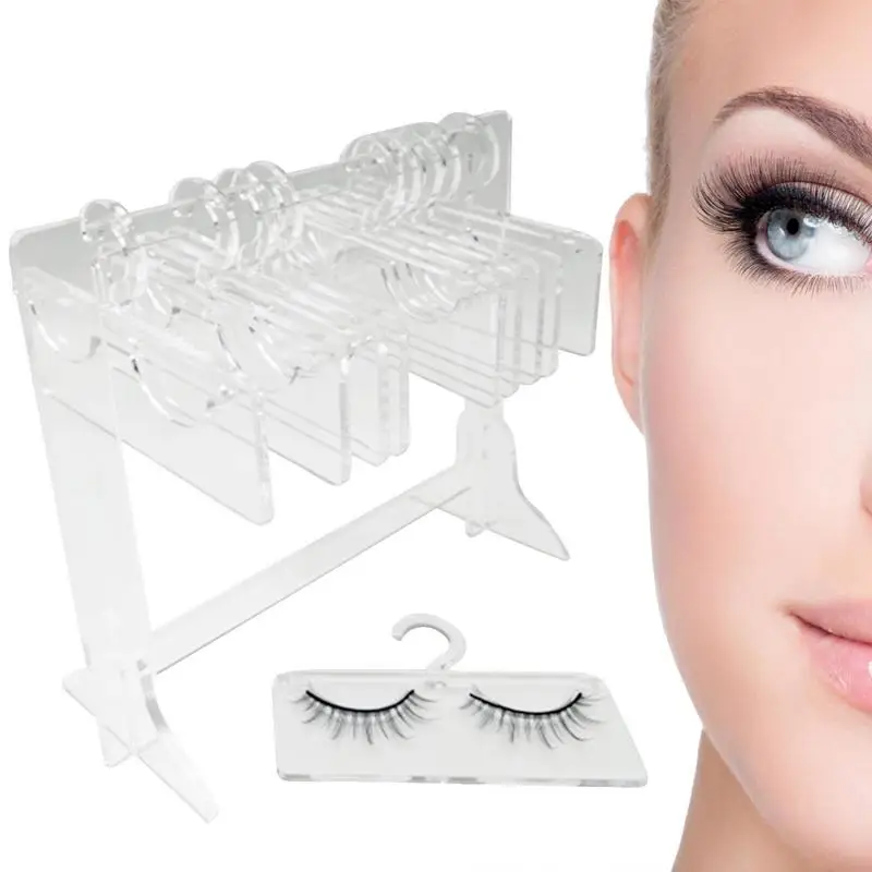 

Eyelash Makeup Organizer False Eyelash Organizer Rack False Eyelash Extensions Display Holder With 10 Hanger Organizer Grafting