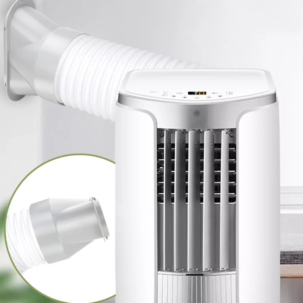 

New in Dia. Flat Portable Air Conditioner Exhaust Duct Interface Pipe Tube Connector Adapter Accessories Fresh Air System Vent e