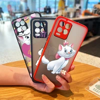 disney marie cat cute for oppo realme narzo 50i 50a xt x7 gt neo2 c21y c3 8 8i 7 7i 6 5 pro frosted translucent phone case