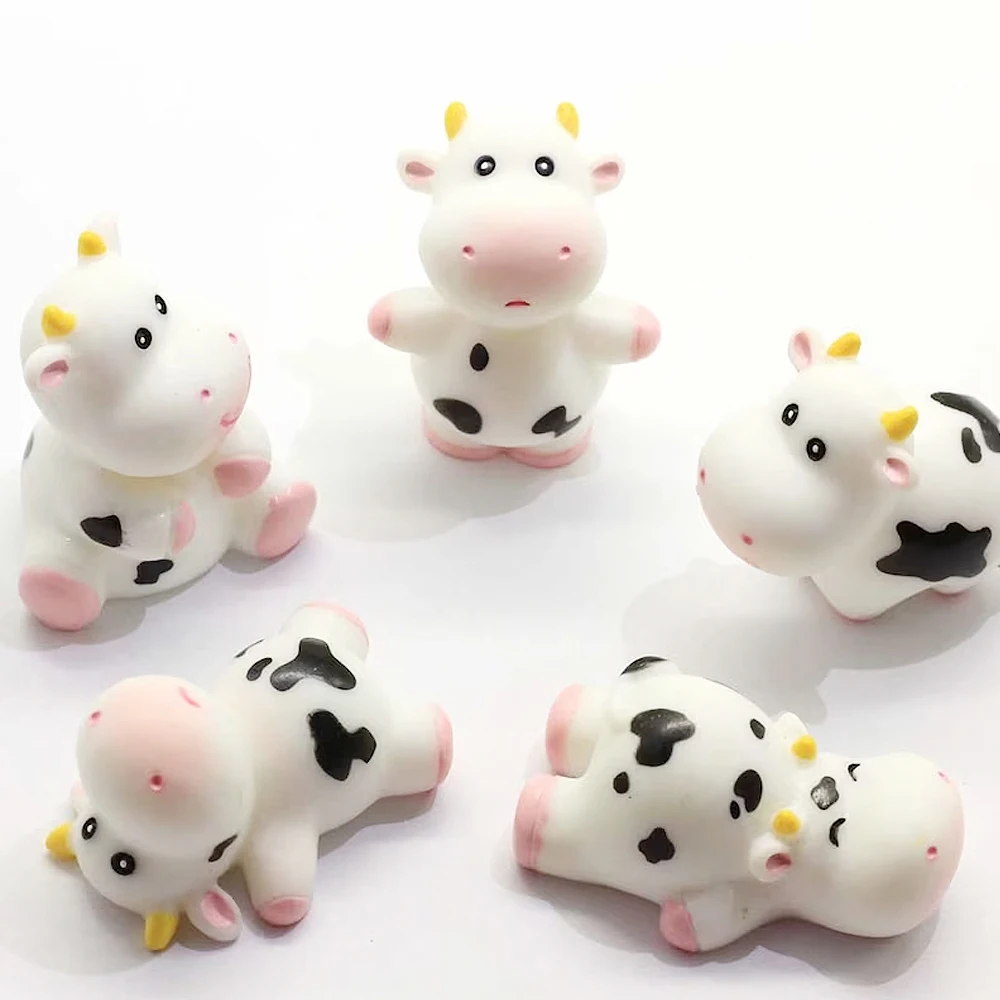

Набор из 5 миниатюрных коров, искусственная смола, товары для рукоделия с микро-пейзажем, украшение бонсай