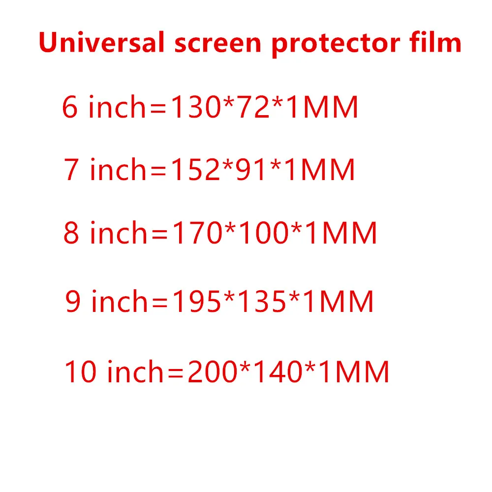 HOT Universal 6/7/8/9/10 inch LCD screen protector film, for smartphone,Screen Tablet GPS Anti-dust Anti-scratch Protective Film images - 6
