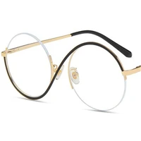 new anti blue glasses semi rimless optical eyeglasses personality hanging wire spectacles simplicity round frame eyewear