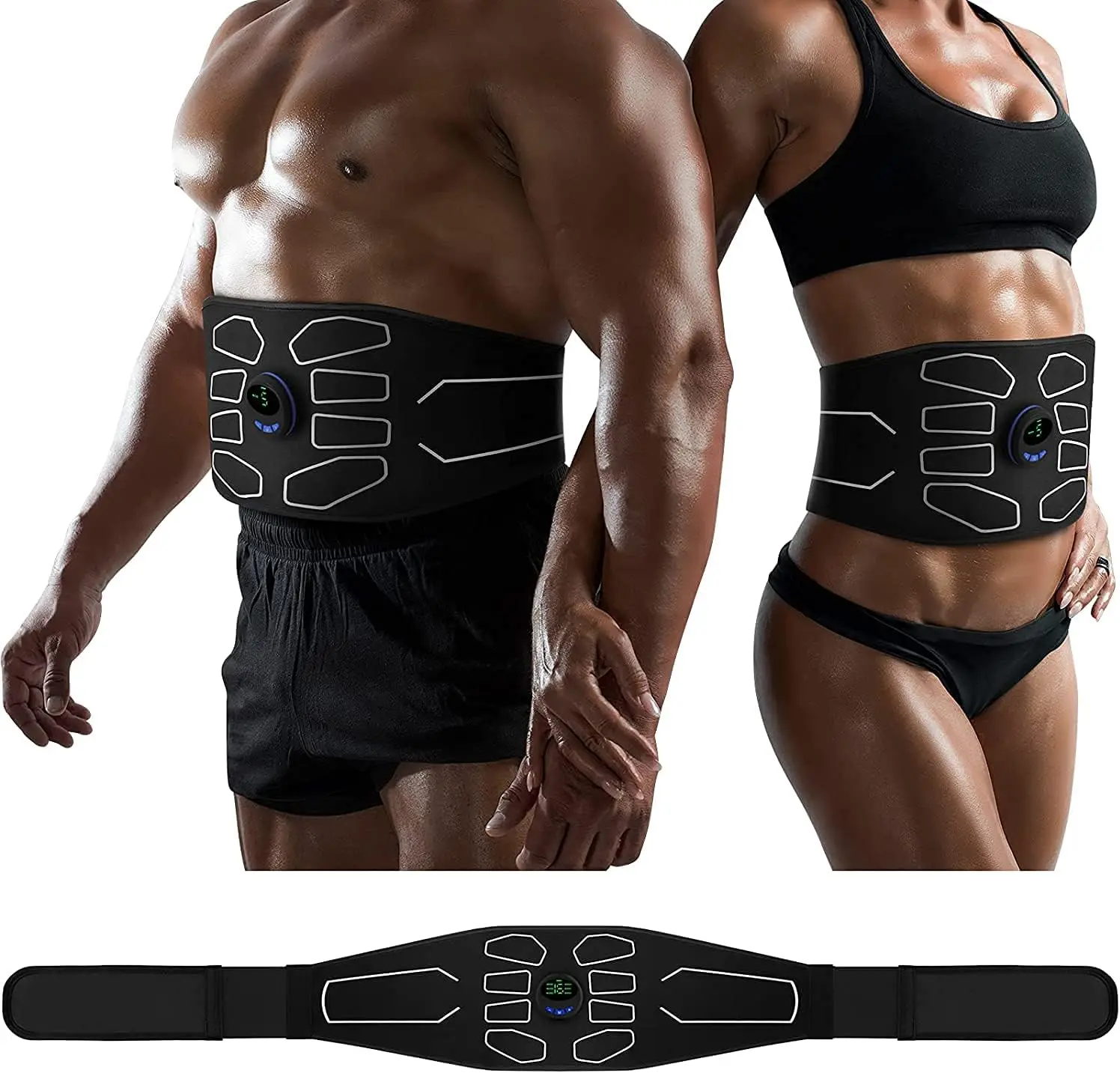

Stimulator, Ab Machine, Abdominal Toning Belt Muscle Toner Fitness Training Gear Ab Trainer Equipment for Home MZ-4 Kettlebell D