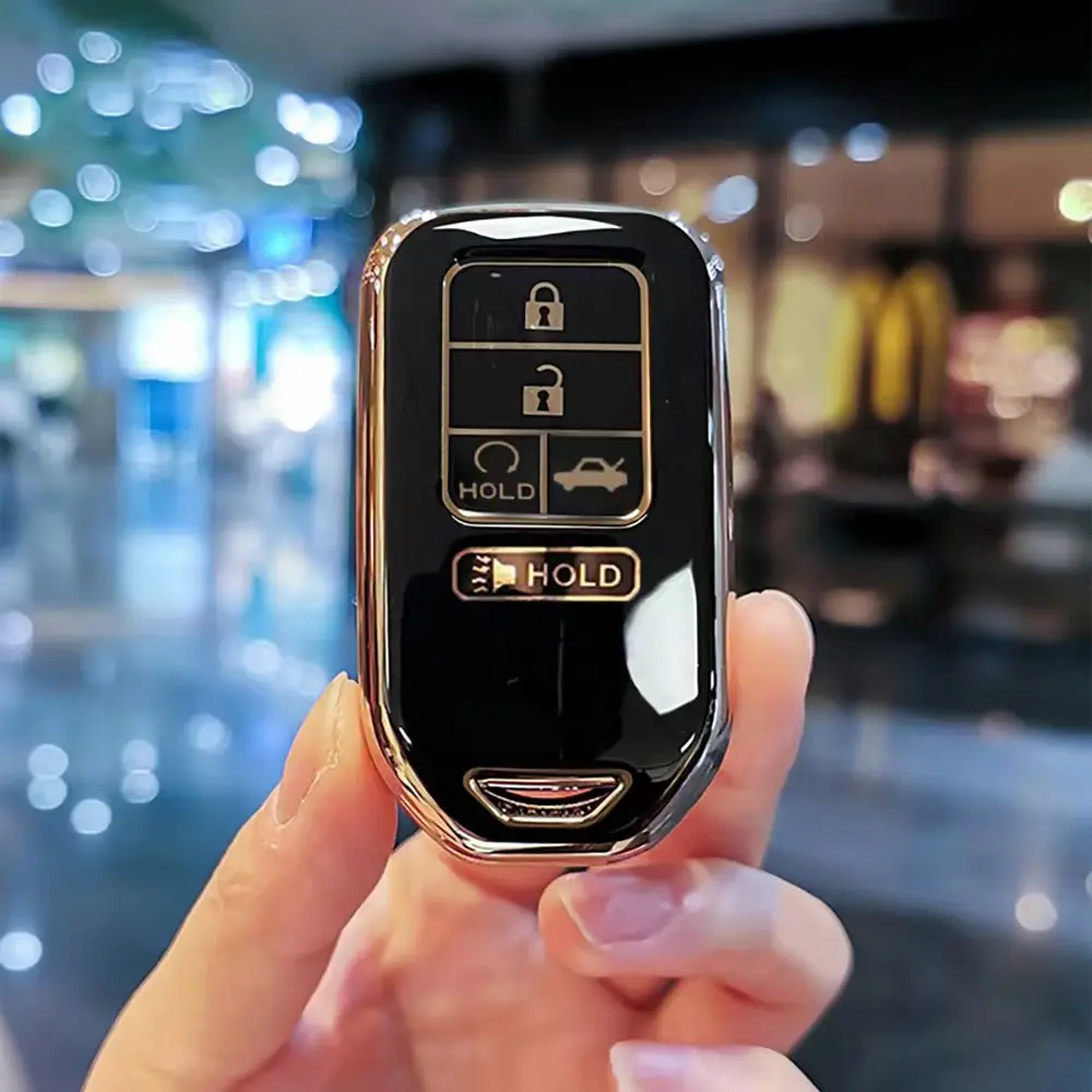 

Мягкий чехол для автомобильного ключа из ТПУ с 5 кнопками, оболочка для Honda Civic CRV, HRV, Accord Pilot, подходит для освобожденного Vezel Odyssey 2018-2022, аксессуары