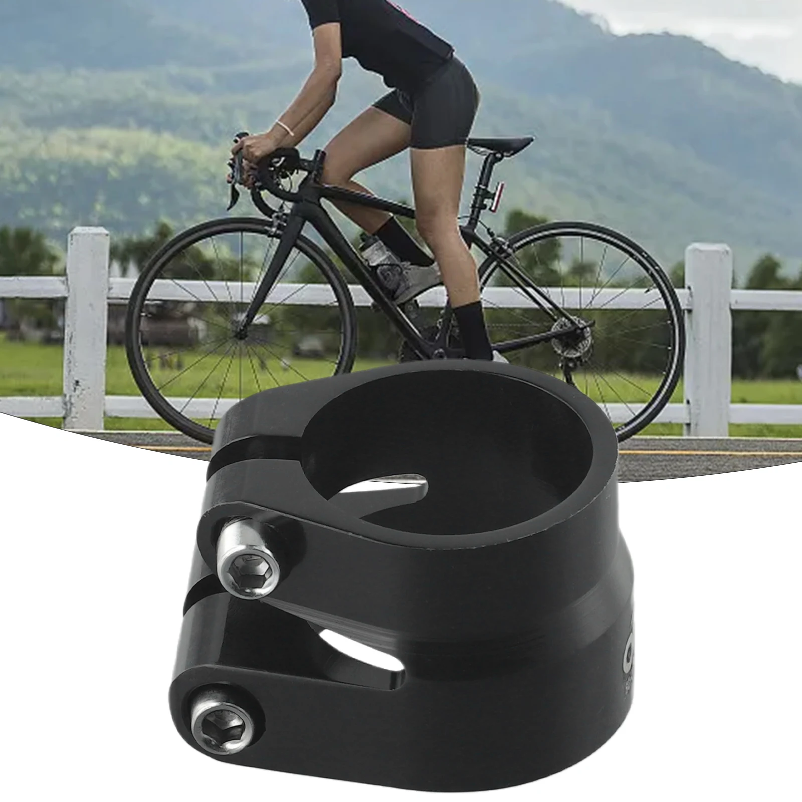 1 шт. зажим для подседельного штыря велосипеда двойной болт из алюминиевого