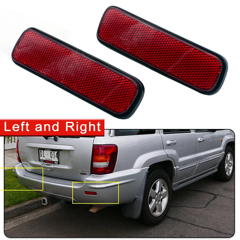 

2x для Jeep Grand Cherokee WJ 1999 ~ 2005 56022639AA 56022638AA левый правый задний бампер рефлектор фотолампа для фонаря с красной линзой