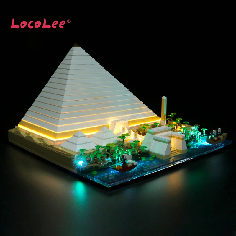 

LocoLee LED Light Kit for 21058 Great Pyramid Building Blocks Set (NOT Include the Model) Bricks Toys for Children