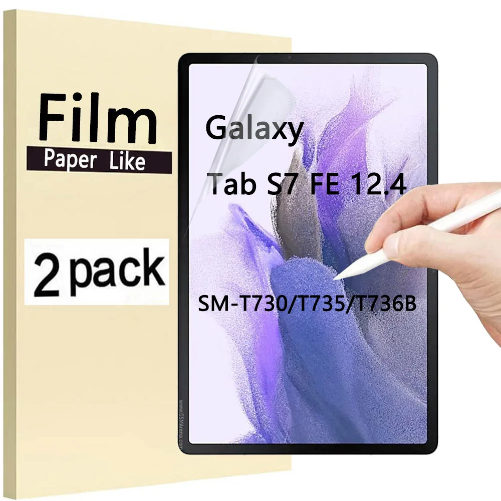 Пленка в виде бумаги для Samsung Galaxy Tab S7 FE 12,4 2021 SM-T730 T730 T735 T736B Matte PET, Защитная пленка для экрана планшета