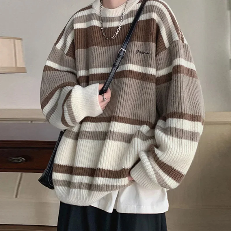 

Rayé à Manches sulfpour Homme, Vêtement Décontracté, Vintage, à la Mode, pour Couple, Y2K